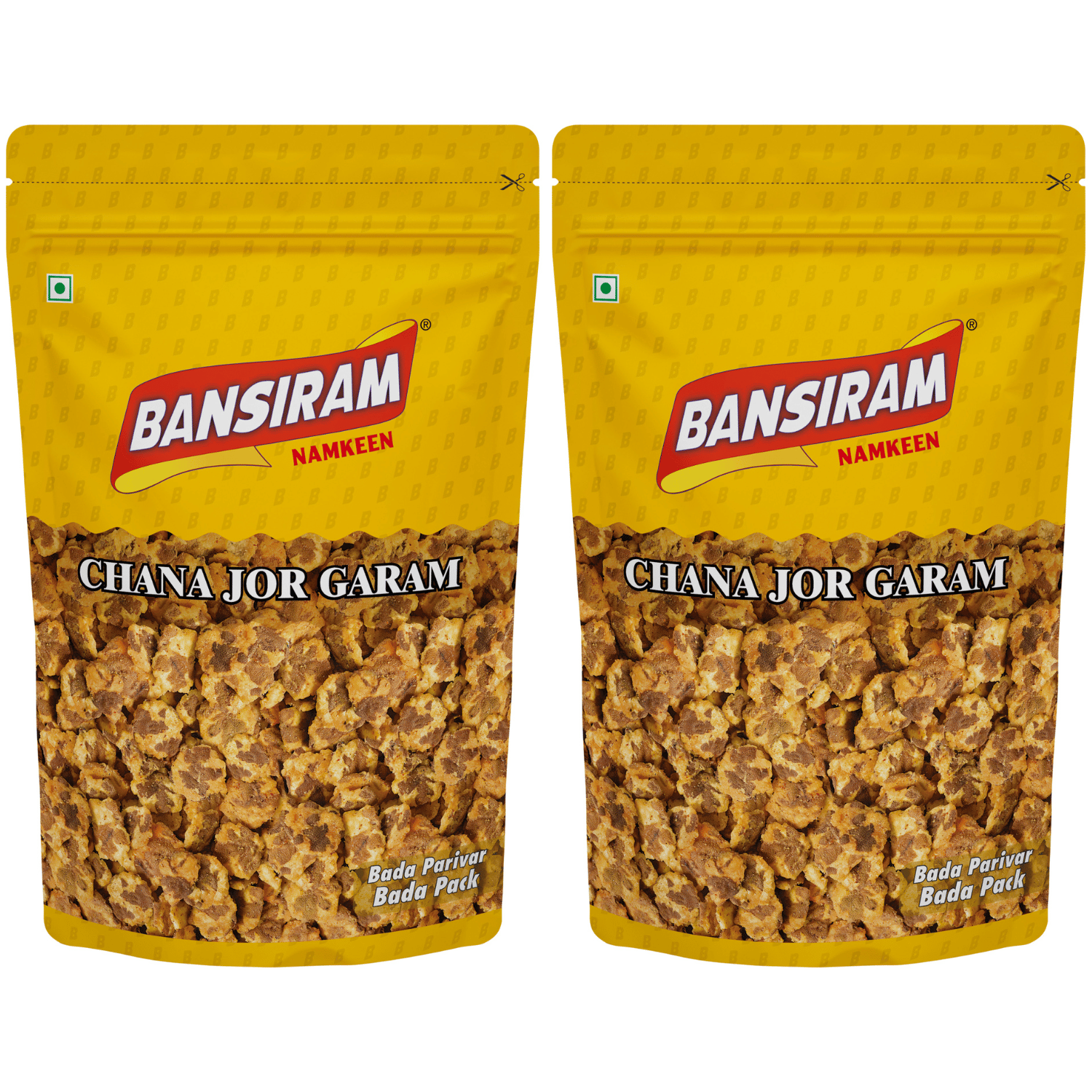 BANSI RAM Namkeen Chana Jor Garam (Pack of 2 X 375gm) Combo Pack - 750 gm