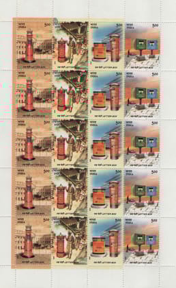 Shobhaphila's Indian Letter Box Series Se-Tenants Sheet 2005