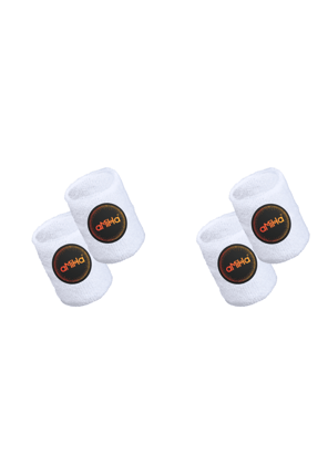 4 Pieces White Cotton Wristbands - aMiHa
