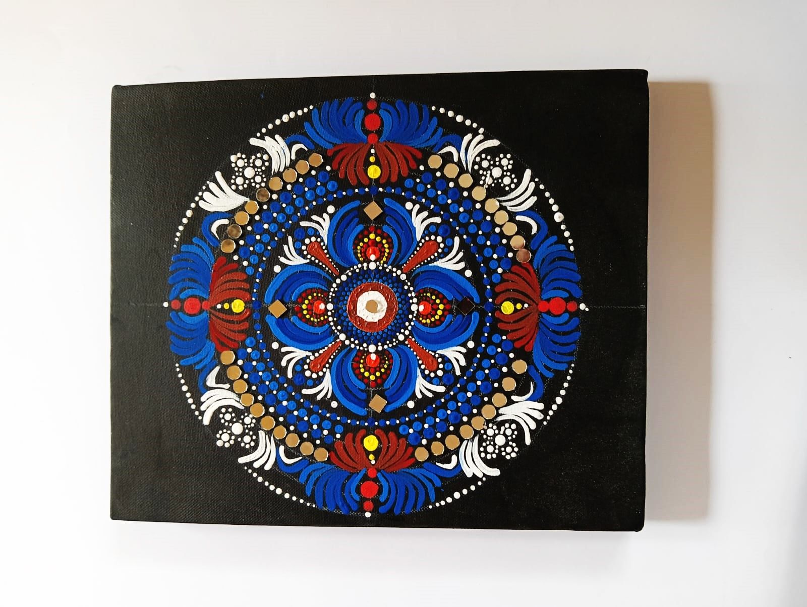 Hand-Painted Mandala Canvas Art - Colorful & Unique Wall Decor