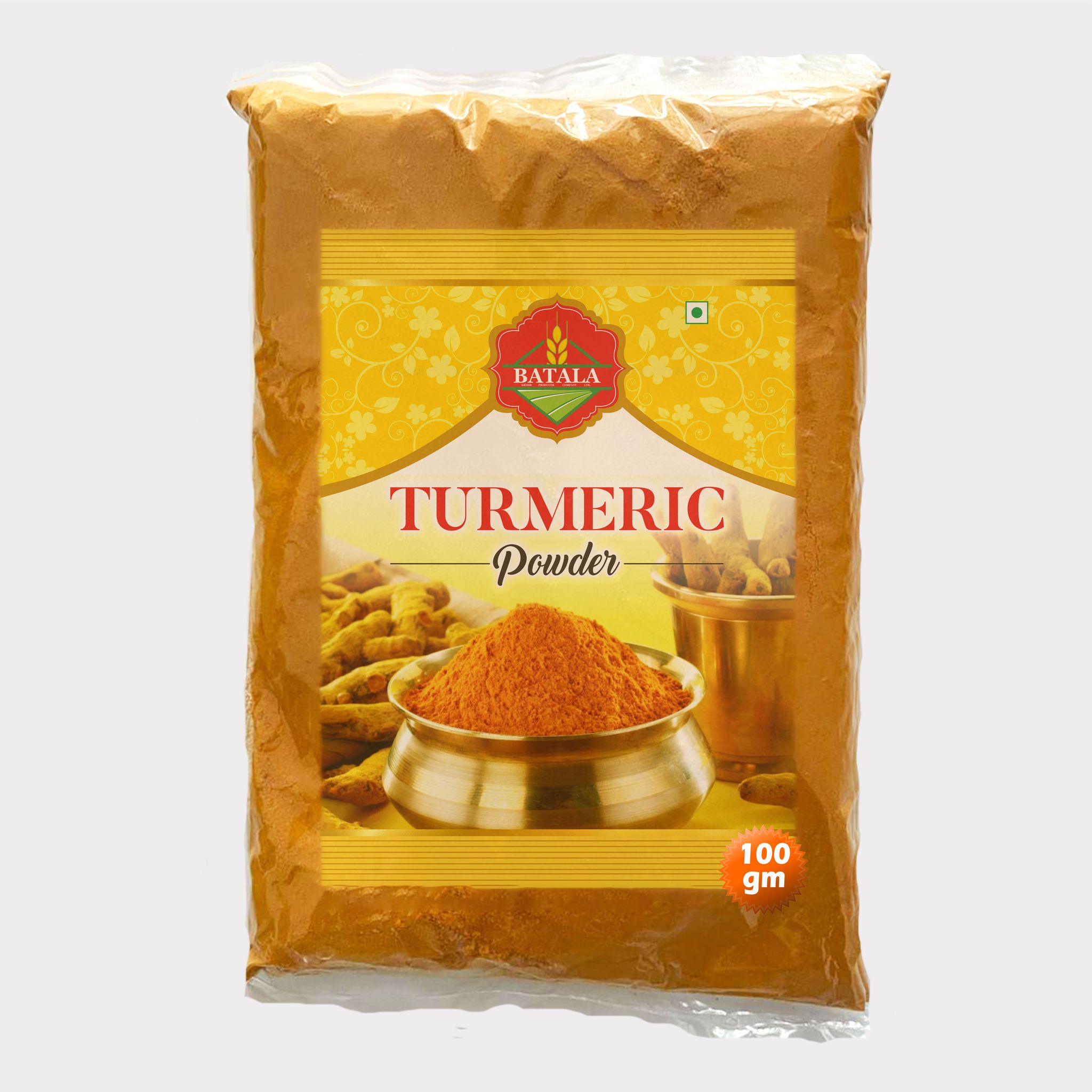 Turmeric Powder 100g by Batala – Pure, Natural & Made by Farmers. 