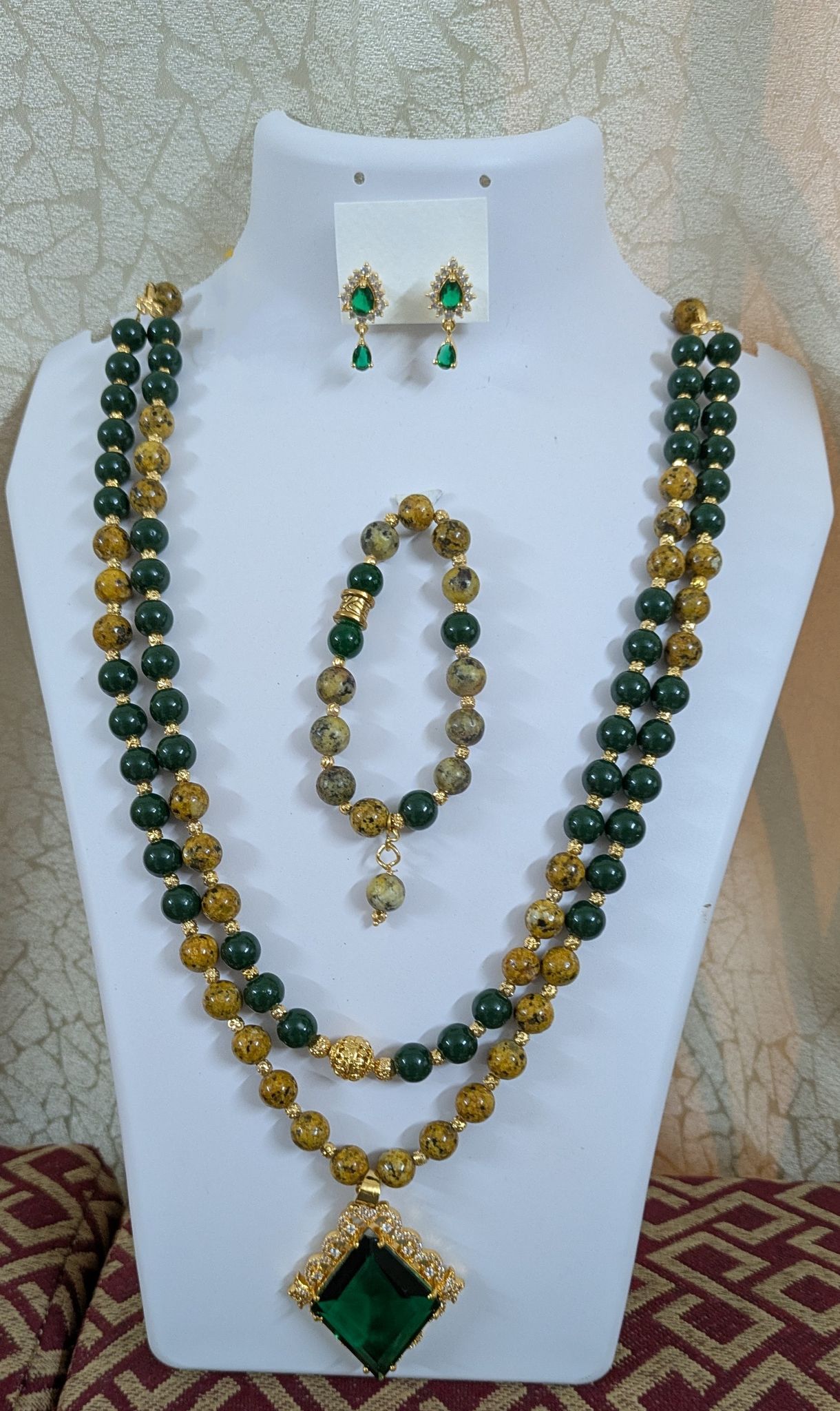 Royal Emerald Necklace Set