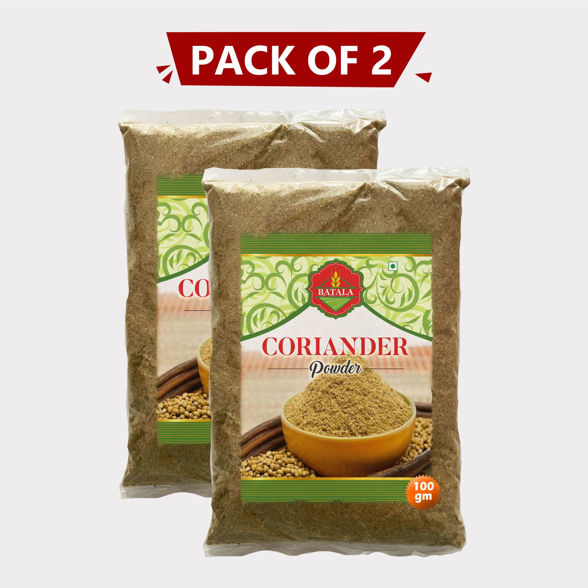 Coriander Powder 200g (Pack of 2) by Batala – Fresh Aroma, Made by Farmers. 