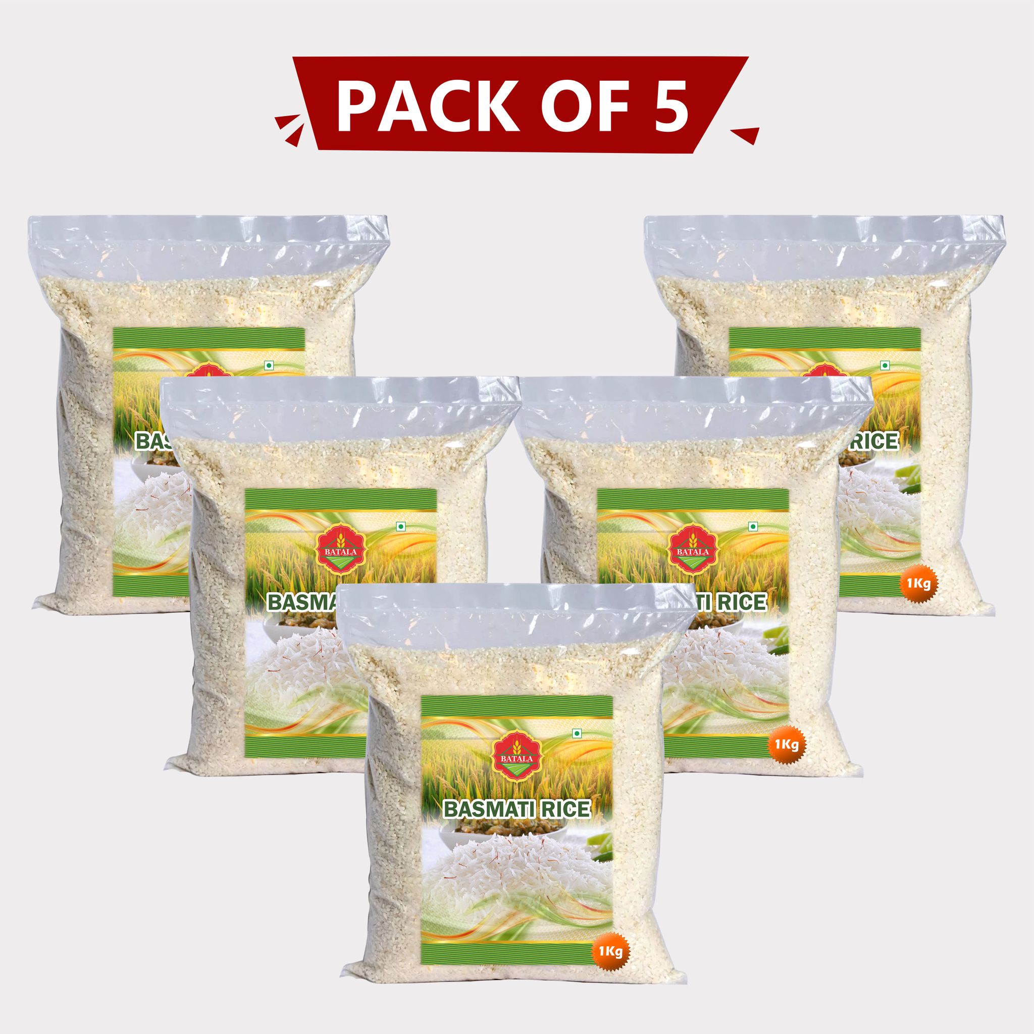 Batala Basmati Chawal 5kg – Farm-Fresh, Long-Grain Rice for Perfect Everyday Meals. 