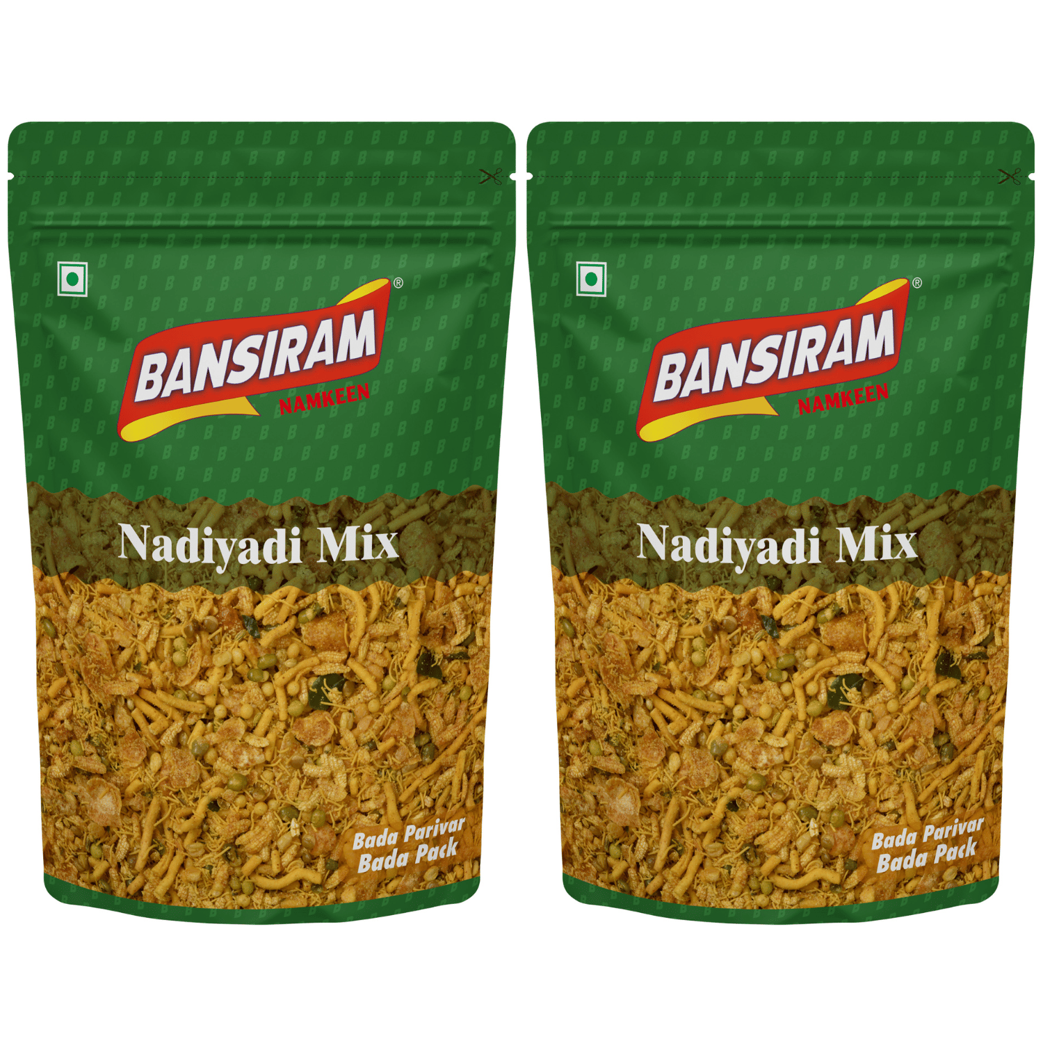 Bansiram Namkeen Nadiyadi Mix ( Pack of 2 X 400g) - 800gm.