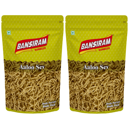 Bansiram Namkeen Aaloo Sev ( Pack of 2 X 375 g) - 750 g.