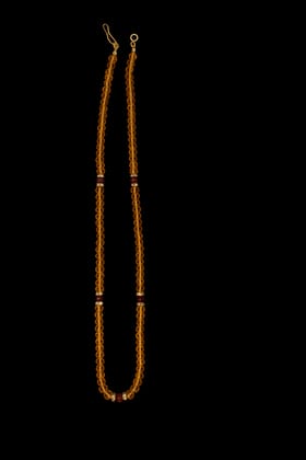 Amber Radiance Beaded Necklace with Gold Accents Amber Radiance Beaded Necklace with Gold Accents