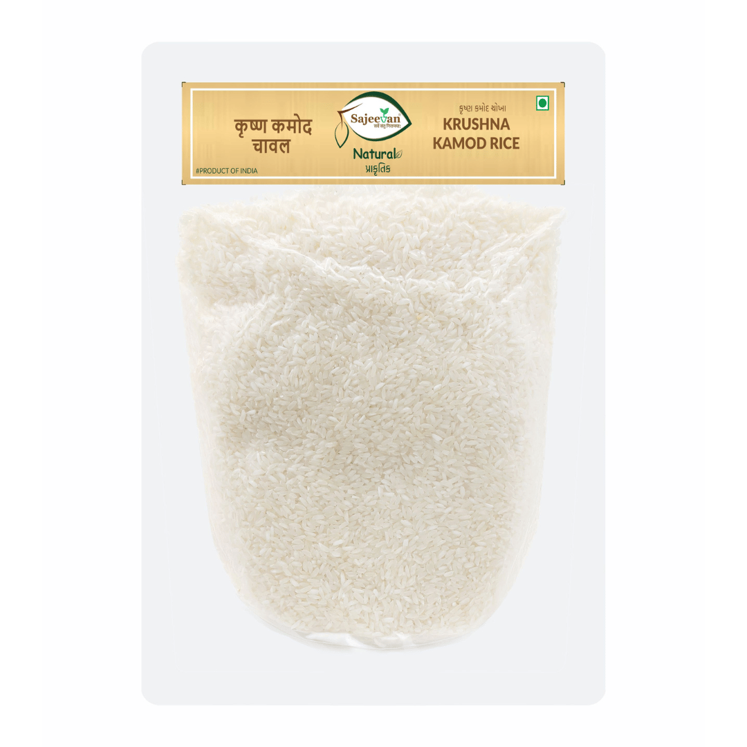 Organic Krushna Kamod Rice | Gujarati Traditional Rice | Aromatic & Soft Short Grain | Premium Traditional Gujarati Chawal | Easy to Digest & Soft Fragrant | 100% Natural | Chemical-Free | 1 Kg