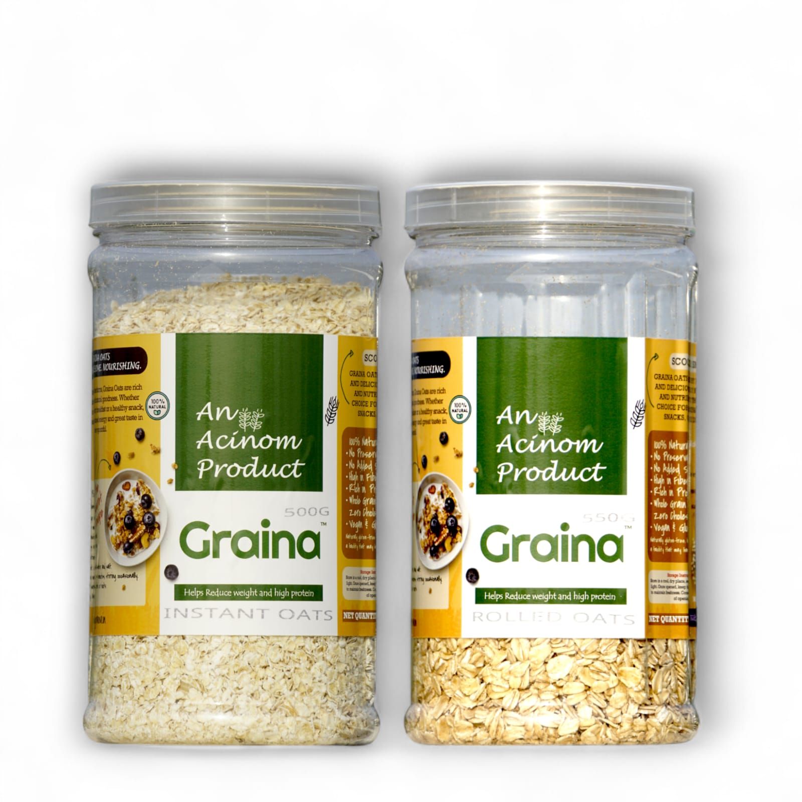 Graina Oats - Instant & Rolled Oats | High Protein & Fiber