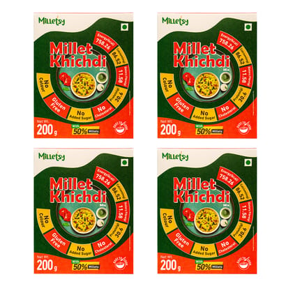 Milletsy Millet Khichdi Instant Mix Pack of 4| 200 gm each