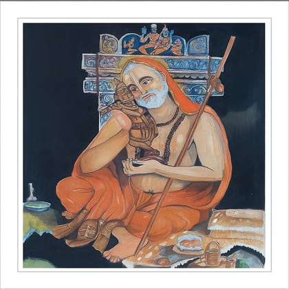 Devotional Painting: Seated Sage in Contemplation Devotional Painting: Seated Sage in Contemplation