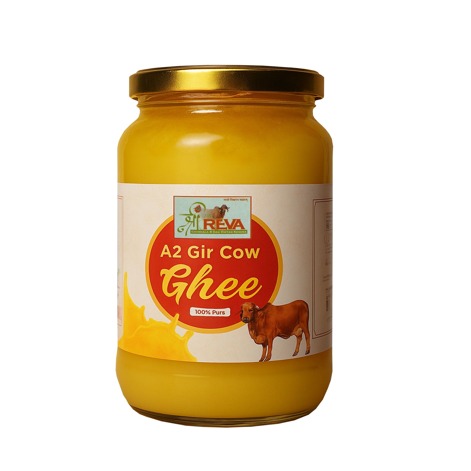 Shri Reva Gir Cow's A2 Ghee - 100% Pure & Natural -1 Ltr