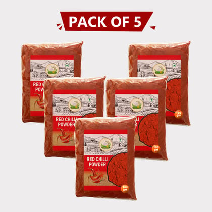 Red Chilli Powder 100gm (Pack of 5) by Arms Krishi - Pure Red Chilli Powder, Spicy, Vibrant & Authentic. 
