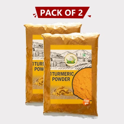 Turmeric Powder 100gm (Pack of 2) | Arms Krishi Pure Haldi Powder 100gm | Natural & Aromatic. 
