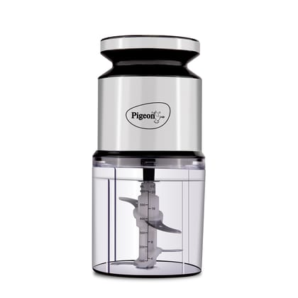 Pigeon Ultra Fast Electric 400 Watts Electric Chopper For Kitchen, Twin Blade Technology, 600 Ml 'Chop-N-Store' Plastic Bowl With Lid, Vegetable Chopper