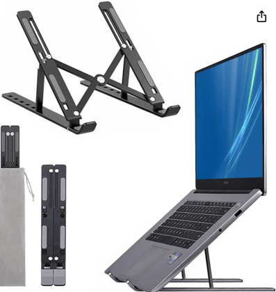 Lapster Ergonomic Portable Aluminium Laptop Stand-black