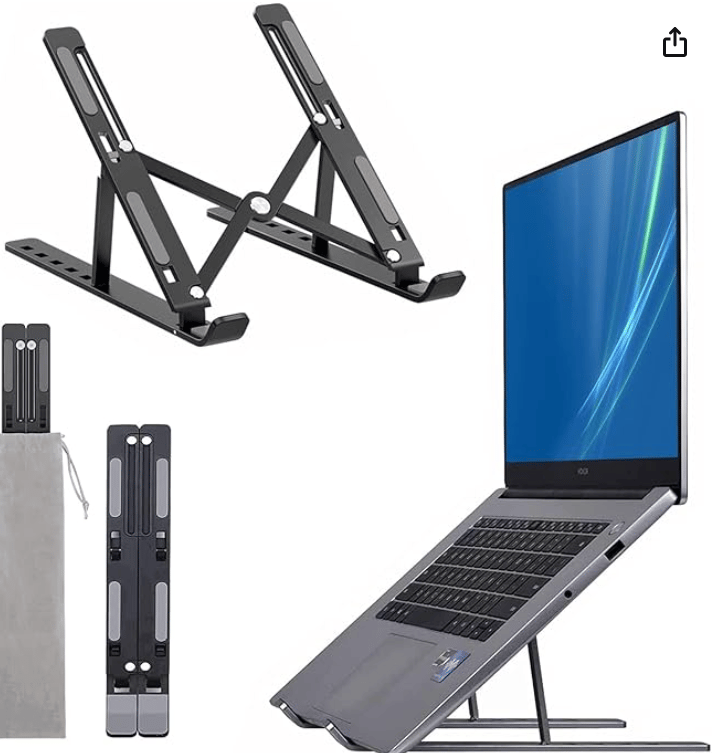 Lapster Ergonomic Portable Aluminium Laptop Stand-black