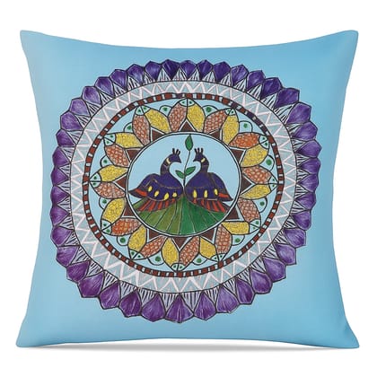 Peacock Mandala Cushion Cover