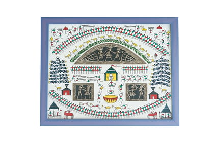 Dokra Rhythm – Handcrafted Wall Frame with Traditional Dokra Art