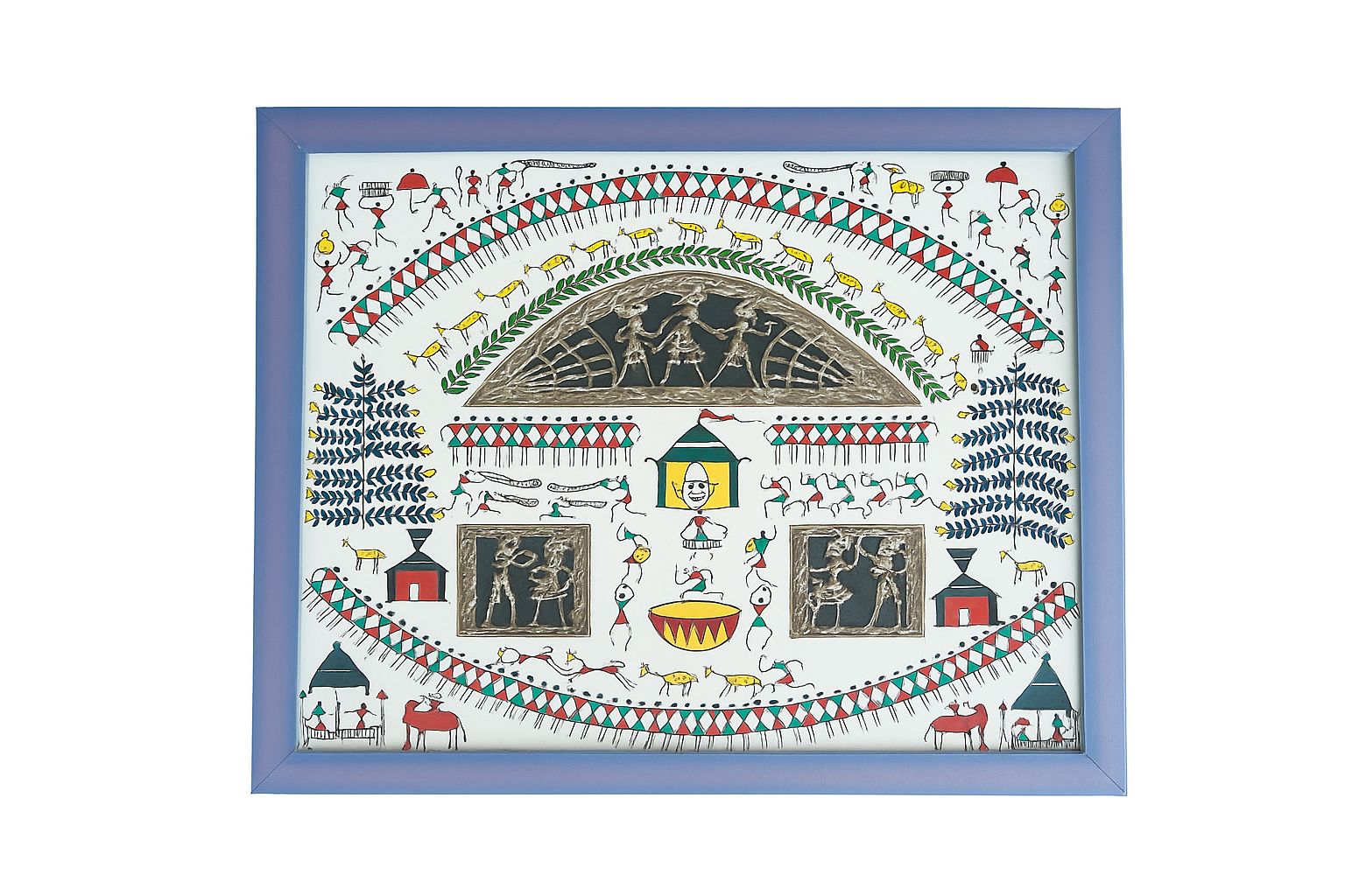 Dokra Rhythm – Handcrafted Wall Frame with Traditional Dokra Art