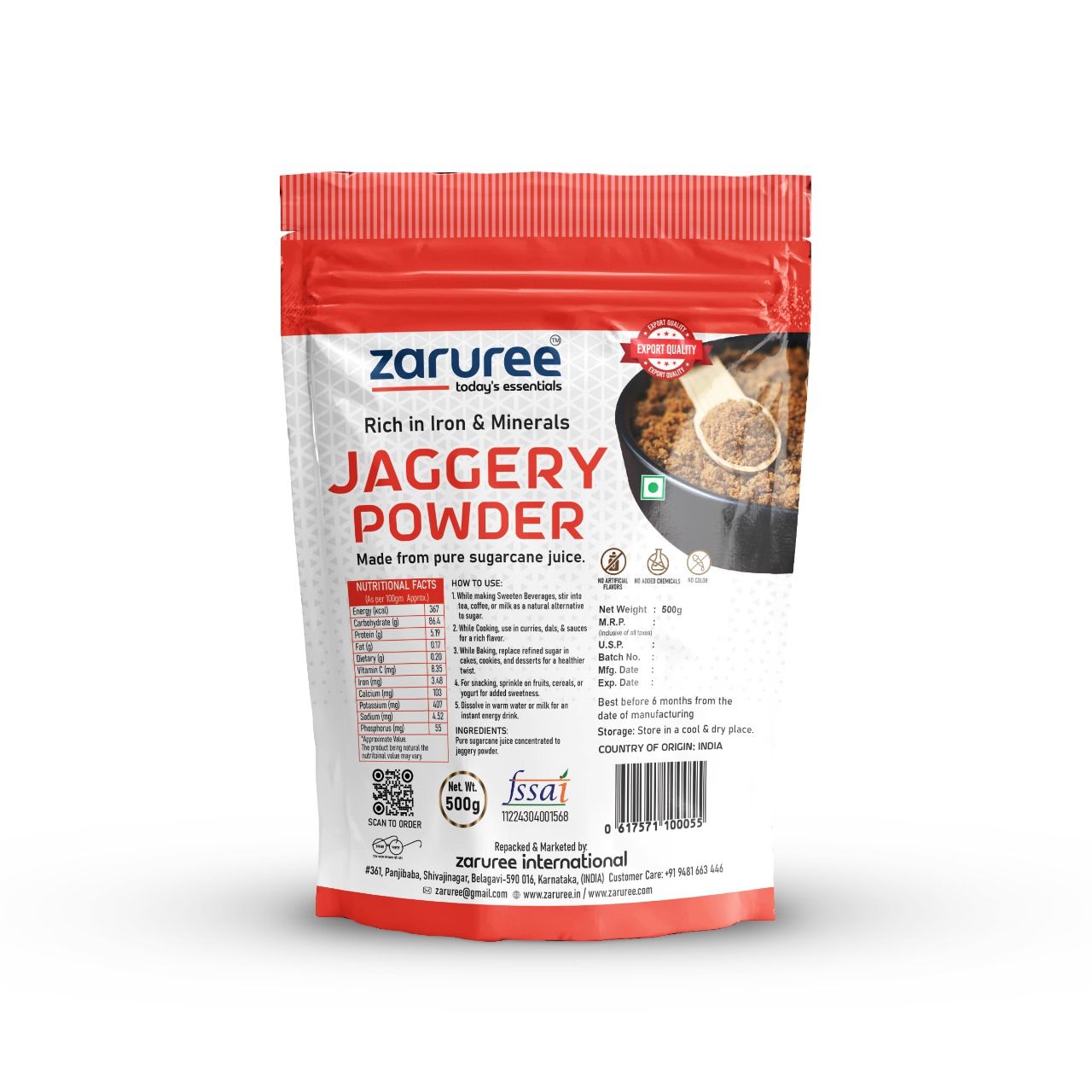 Jaggery Powder 500gm Pouch