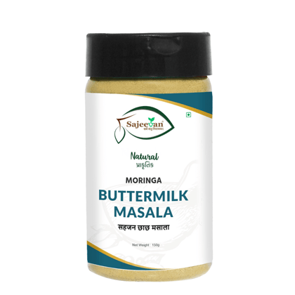 Moringa Buttermilk Masala – Natural Buttermilk With Drumstick Leaves | Ayurvedic Desi Cooling Drink For Digestion & Gut Health | No Preservatives | Summer Herbal Buttermilk Masala - 150g