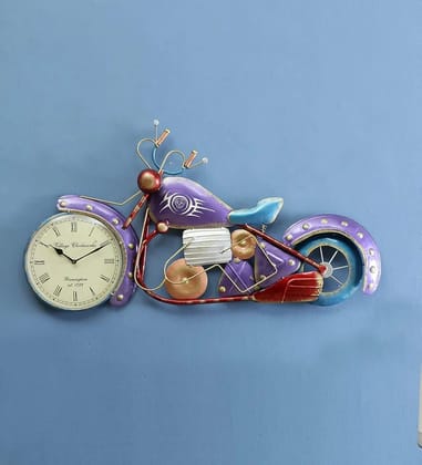 CHANDRA CRAFT HOUSE Vintage Bullet Bike Wall Clock | Metal Wrought Iron Motorcycle-Themed Decorative Clock | Unique Wall Art for Home, Café & Living Room Décor | Functional Showpiece CHANDRA CRAFT HOUSE Vintage Bullet Bike Wall Clock | Metal Wrought Iron Motorcycle-Themed Decorative Clock | Unique Wall Art for Home, Café & Living Room Décor | Functional Showpiece