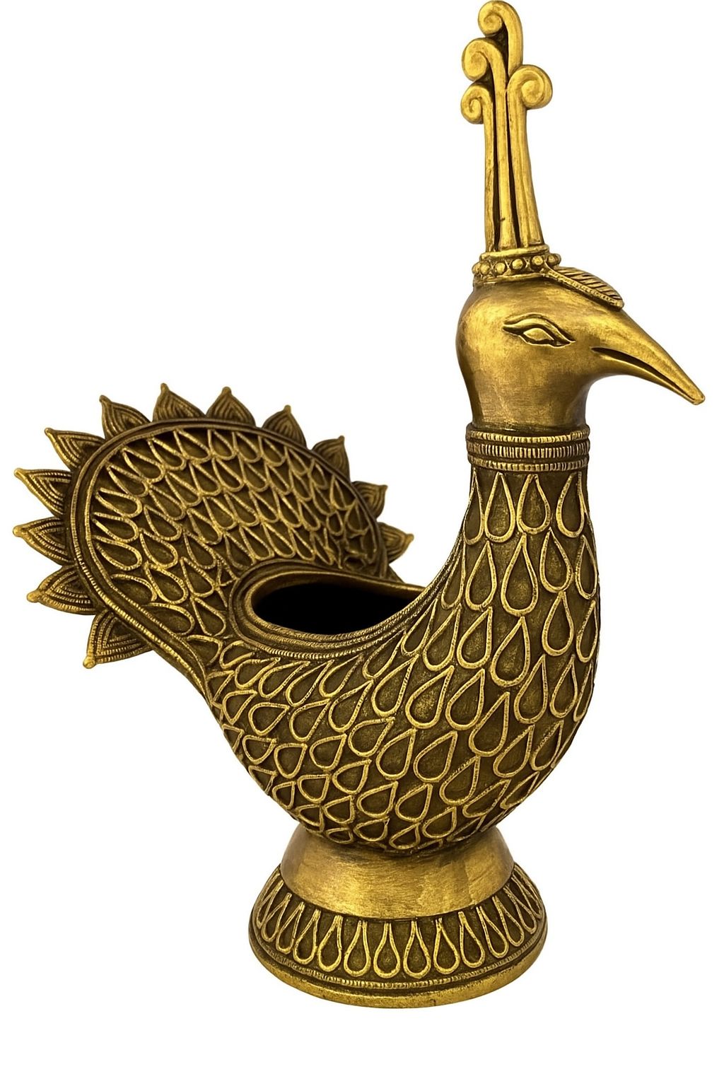 Antique Brass Peacock Decorative Showpiece