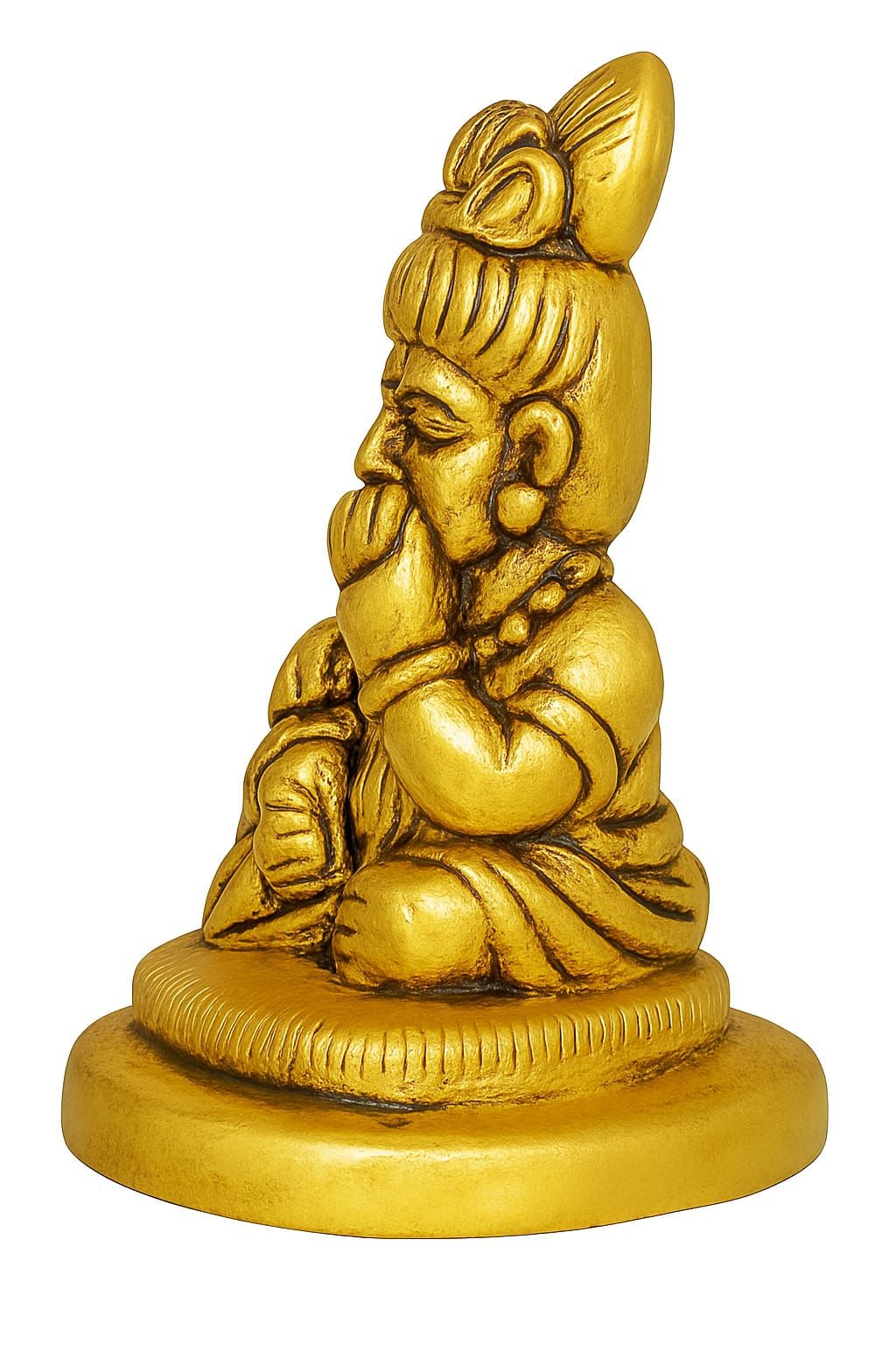 Golden Rishi Muni Thinking Pose Idol