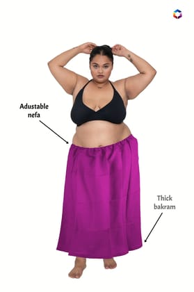 Darshan Vimal Purple(Orchid) Cotton Silk Petticoat 2XL