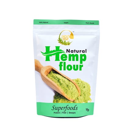 Indus Hemp-Natural Hemp Seed Powder| Hemp Seed Flour | Improves Digestion & Gut Health | Vegan and Gluten-free | 12g Protein | 12g Omegas 3 6 9 Per Serving | 20 Amino Acids | 21 Anti Oxidants | Reduces Cholesterol | High Fibre |