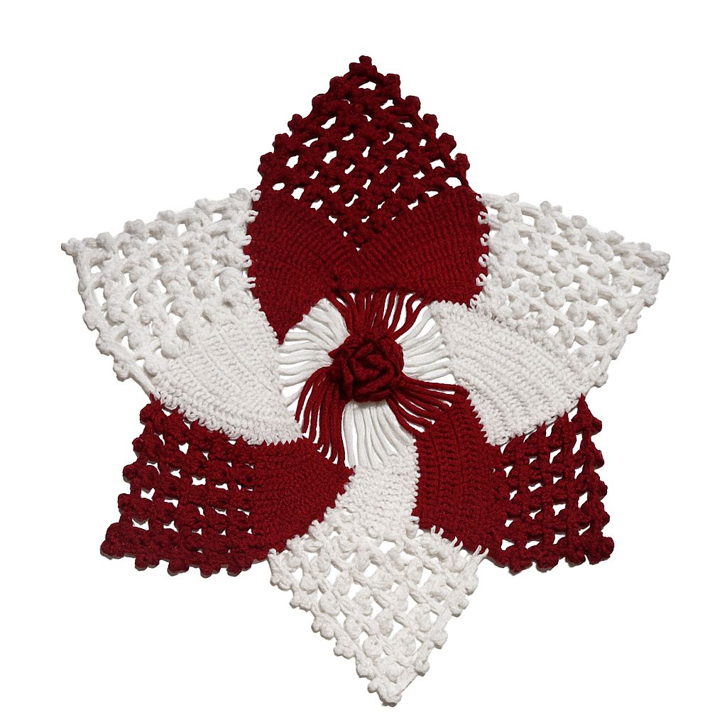 "Pinwheel Blossom Mat – Handcrafted Elegance in Every Stitch