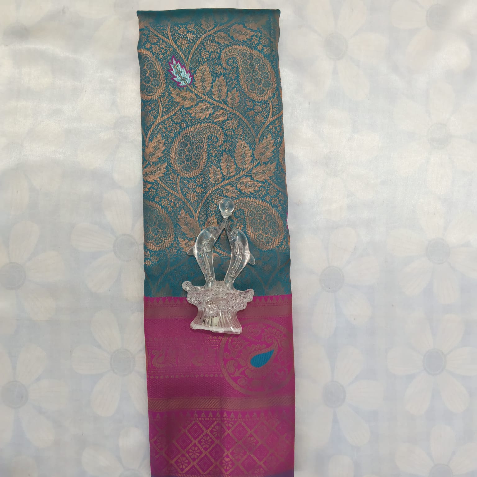 Kubera Silk Cottton Saree&nbsp;with Blouse - Sky Blue