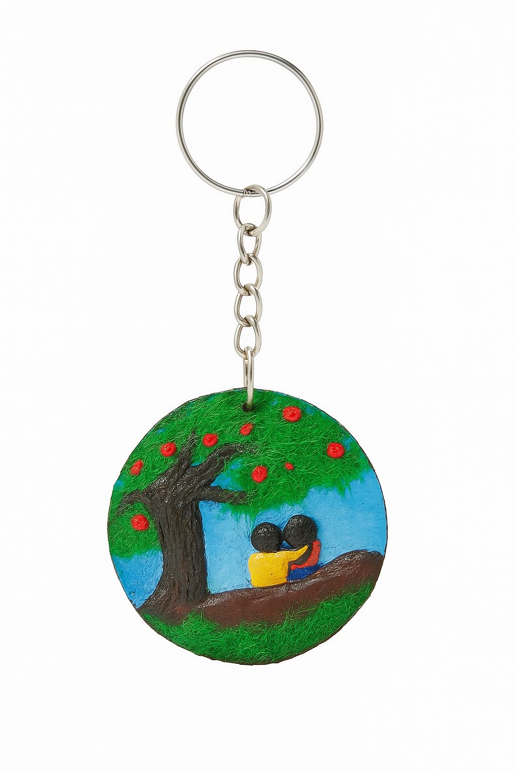 Handcrafted Miniature Landscape Keychain – Scenic Nature Art Keyring for Keys, Bikes & Bags