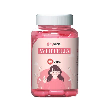 Girlyveda Whitelia Herbal Capsules for Women – Ayurvedic Support for Vaginal Discharge, pH Balance & Healthy Flora, 60 Natural Pills