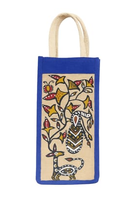 Tribal Bloom Jute Tote – Handcrafted Elegance in Folk Art Tribal Bloom Jute Tote – Handcrafted Elegance in Folk Art