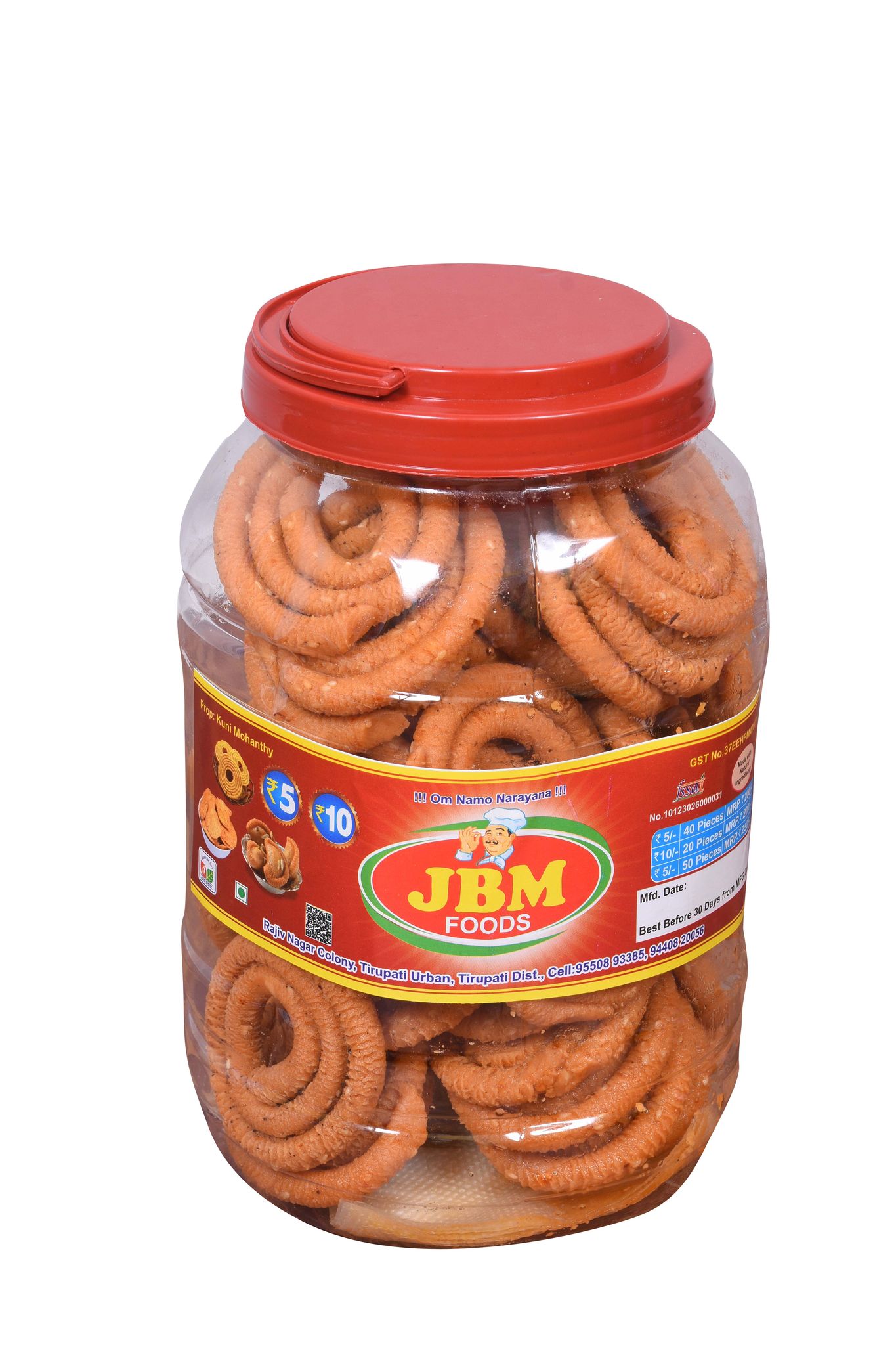JBM Foods Murukku - Crispy South Indian Snack