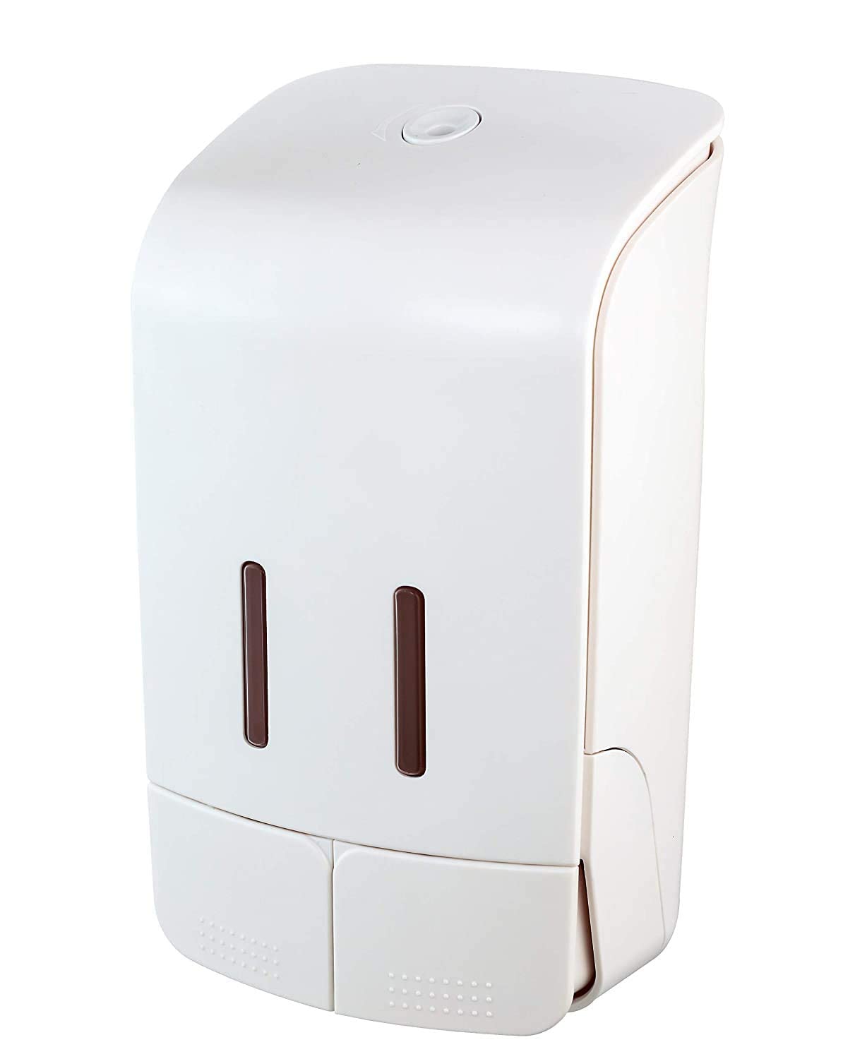 Manual Soap Dispenser ABS-Plastic Wall Mounted Manual Shampoo Shower Gel Soap Hand Sanitizer Plastic Liquid Dispenser (2 in 1 Manual -550ml : 550ml) (White)