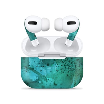 Airpods Pro WaterPaint Green Skin (only cover/ ) Airpods Pro WaterPaint Green Skin