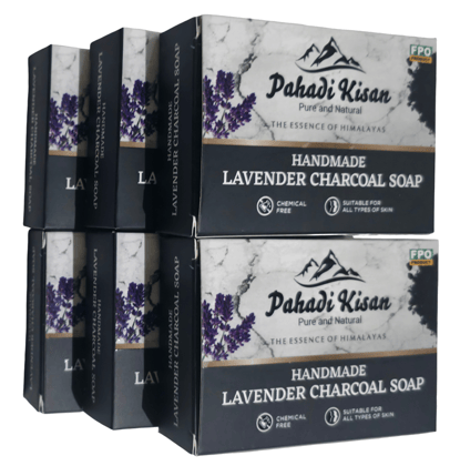 Lavender Charcoal Soap (Pack of 6)