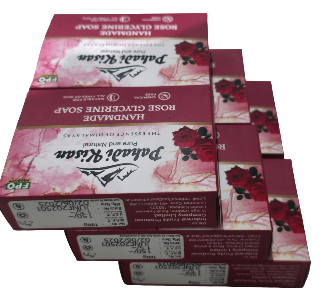 Rose Glycerine Soap (Pack of 6)