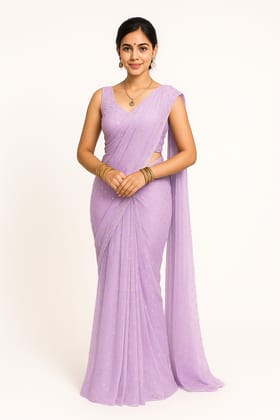 Lavender Grace Georgette Saree – Elegance Woven in Every Thread