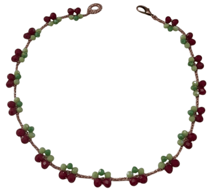 Handcrafted Beaded Floral Necklace Handcrafted Beaded Floral Necklace