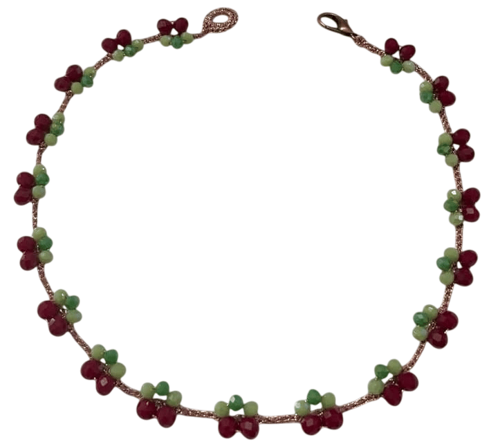 Handcrafted Beaded Floral Necklace