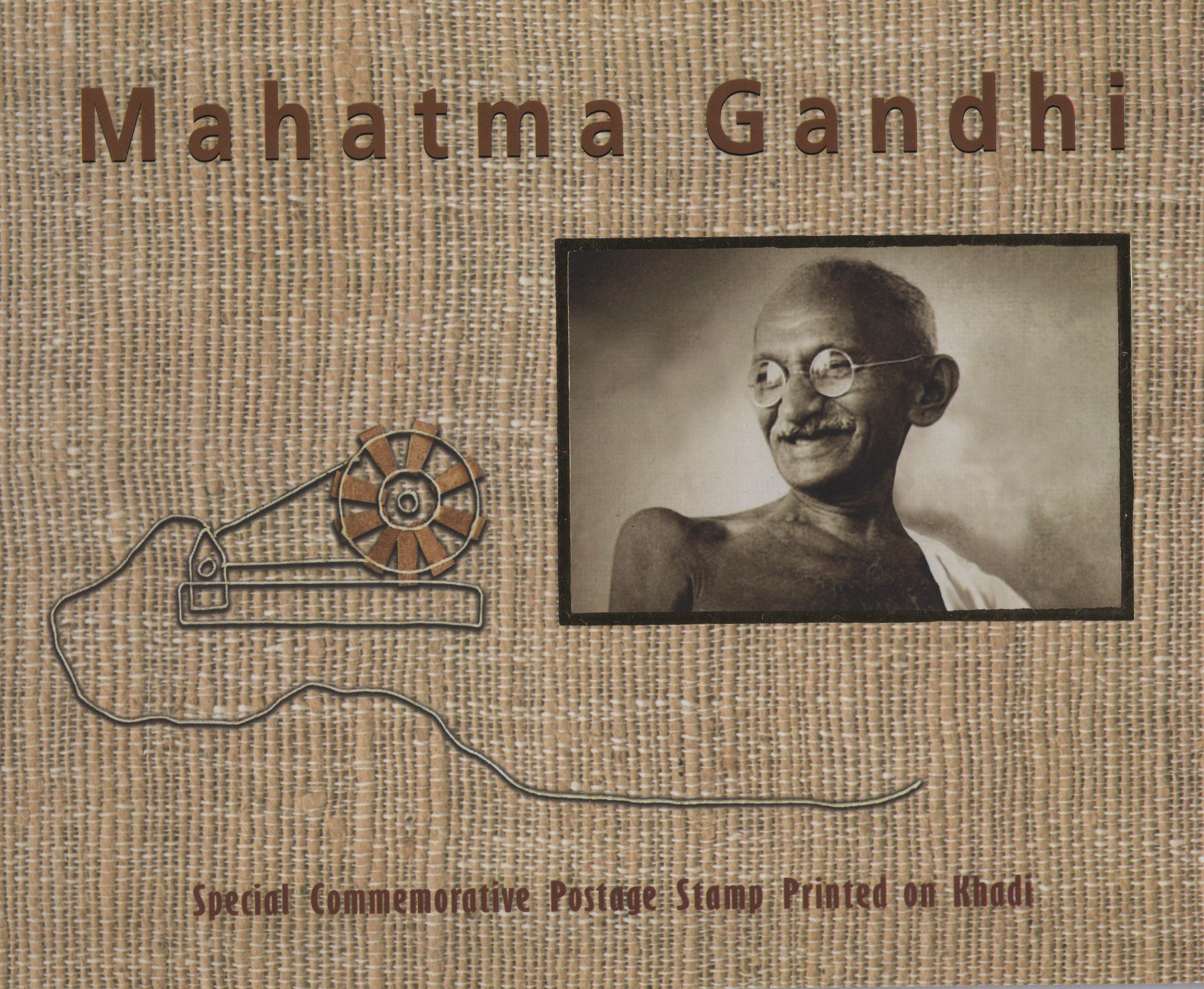 Shobhaphila's 2011 Mahatma Gandhi Stamp on Khadi Indian Miniature Sheet ( 12th Feb 2011)