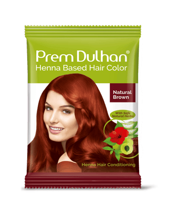 Prem Dulhan Burgundy Red Henna Based Hair Color, 10 g