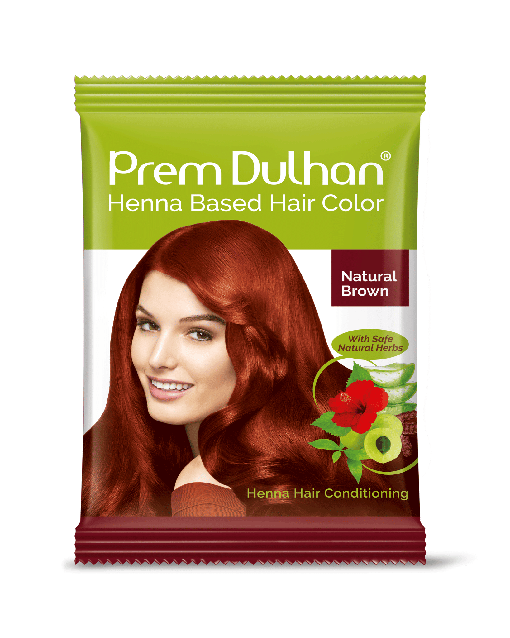 Prem Dulhan Burgundy Red Henna Based Hair Color, 10 g