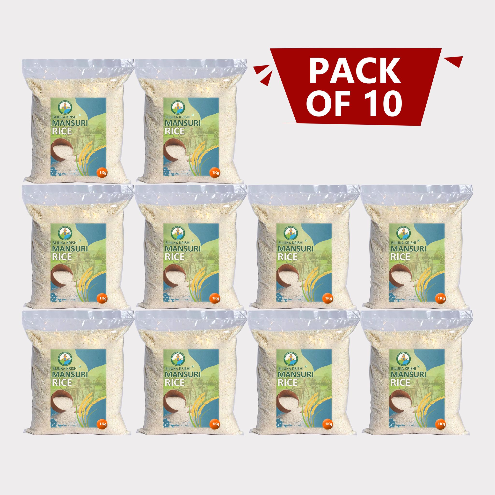 Mansuri Rice (1 kg), pack of 10