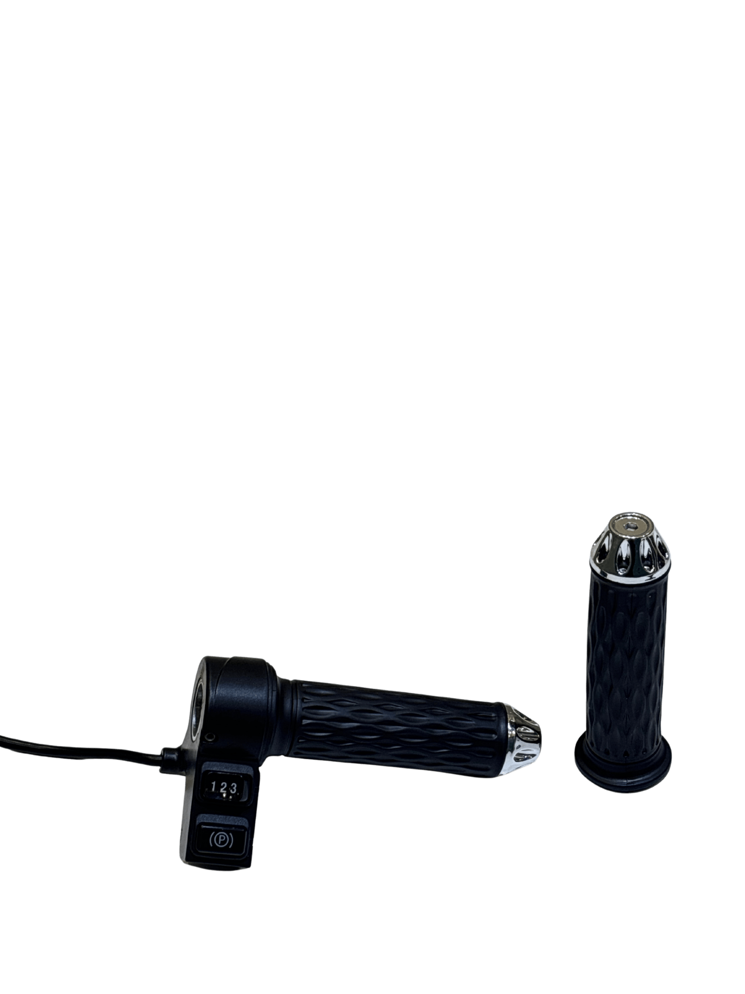 Universal EV Throttle for 24v 36v 48v 60v 72V Compatible with Electric Scooter Ebike E-Cycles E-Rickshaw E-kit with Three Speed Mode and Parking Button