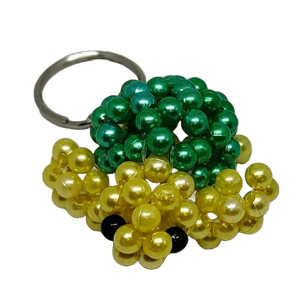 Turtle Beaded Keychain